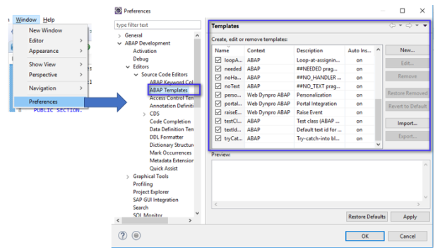 ABAP templates